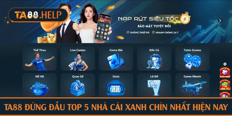 TA88 đứng đầu top 5 nhà cái xanh chín nhất hiện nay
